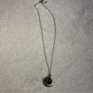 Silver moon necklace